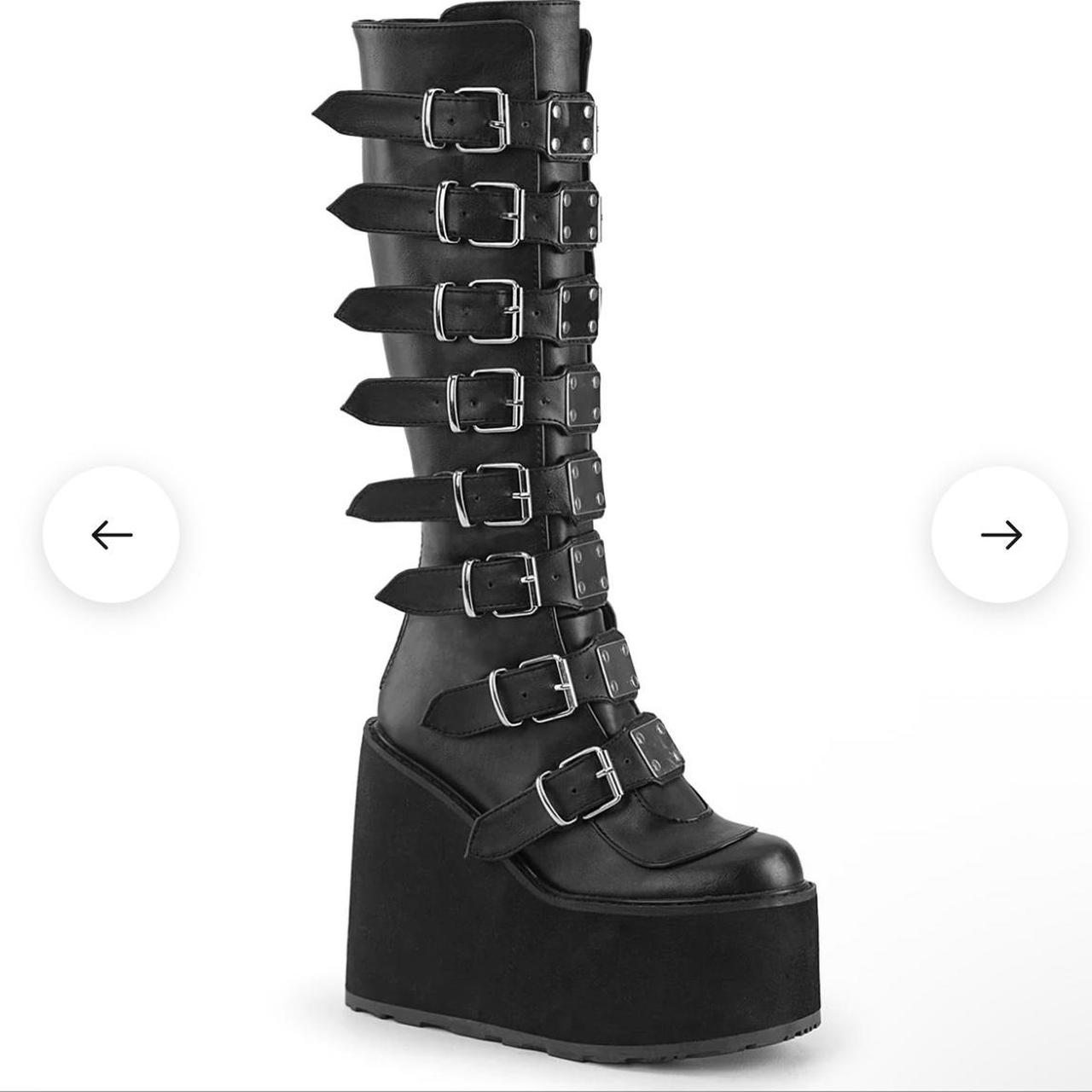 Demonia Women's Knee high Boots - Black - US 8 – … - image 8