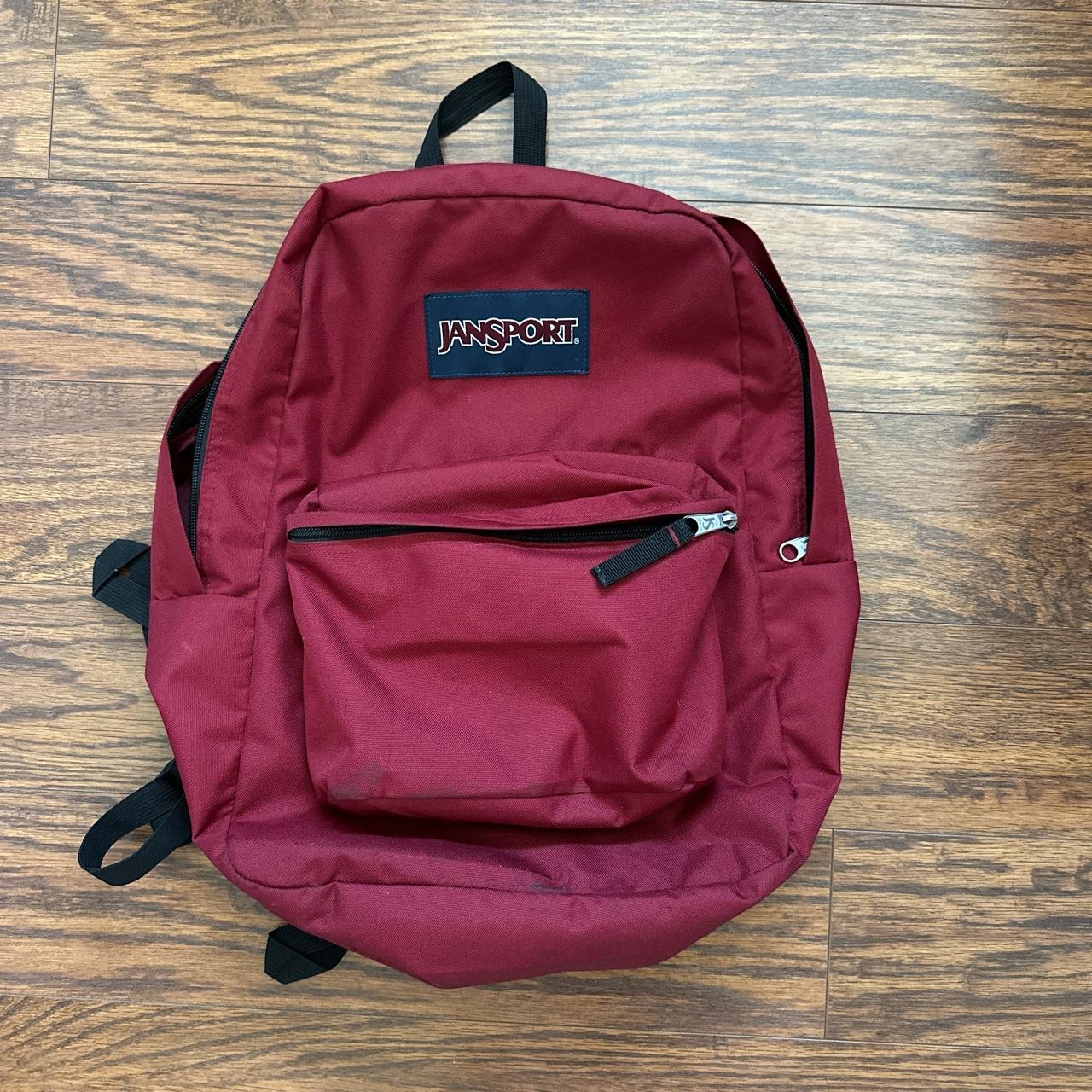 red jansport backpack good condition, other than... - Depop