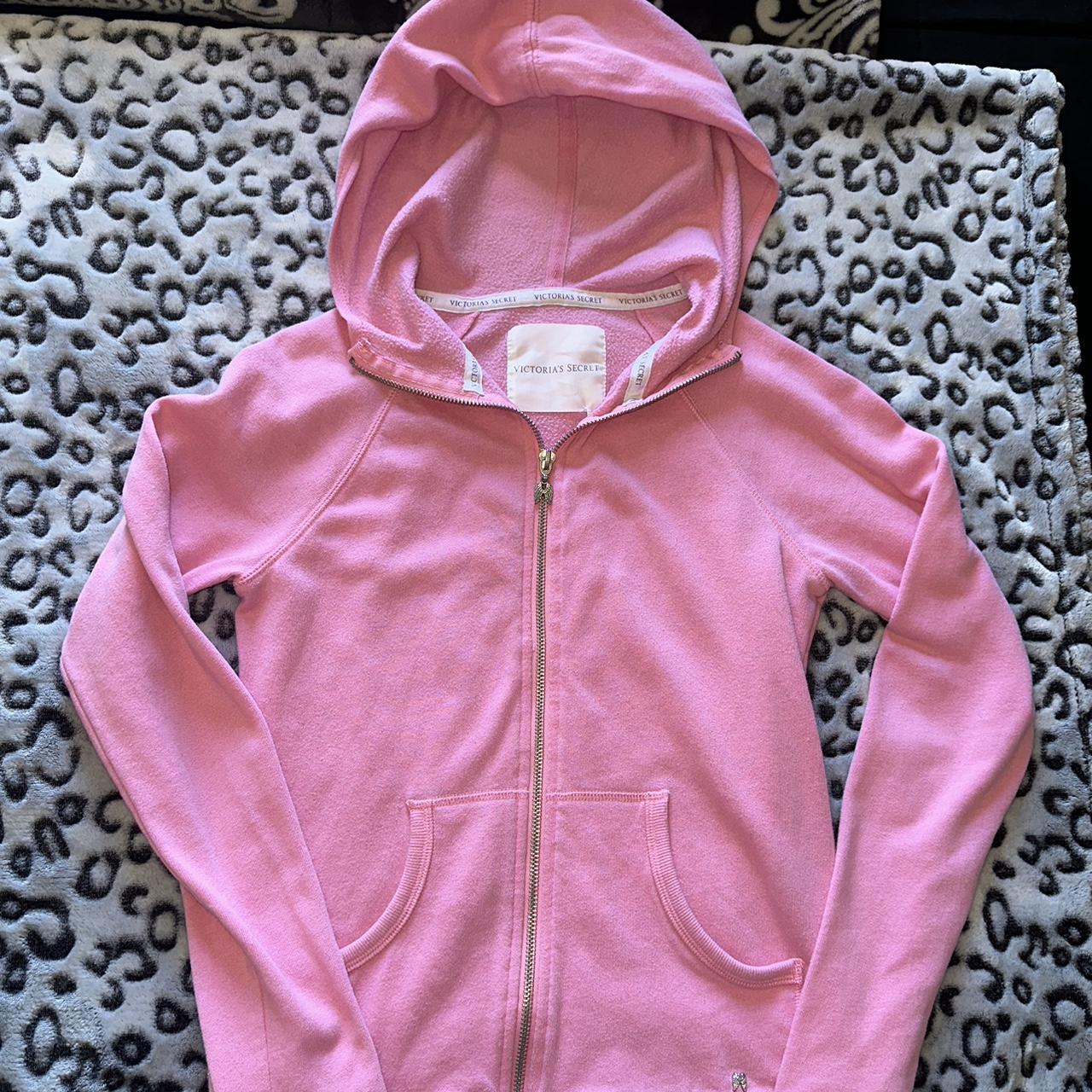 Victoria's Secret Women's Pink and Silver Jumper | Depop