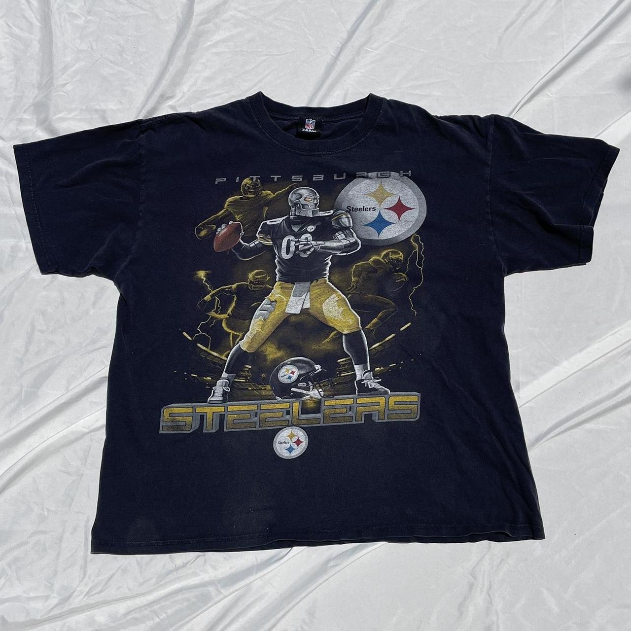 VINTAGE STEELERS BUTTON UP SHIRT Pittsburgh Steelers - Depop