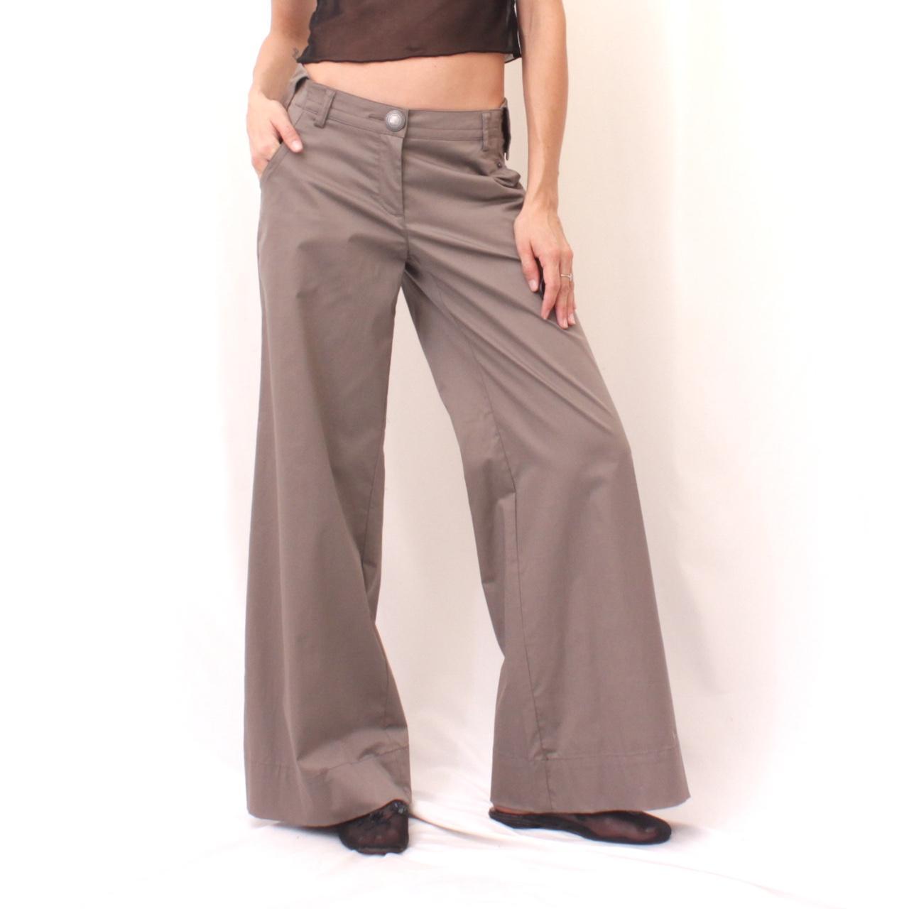 VINTAGE 2000s COP COPINE TAUPEY GREY ULTRA WIDE LEG | Depop