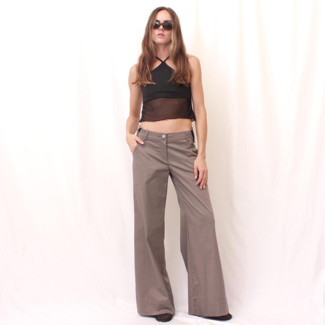 VINTAGE 2000s COP COPINE TAUPEY GREY ULTRA WIDE LEG | Depop