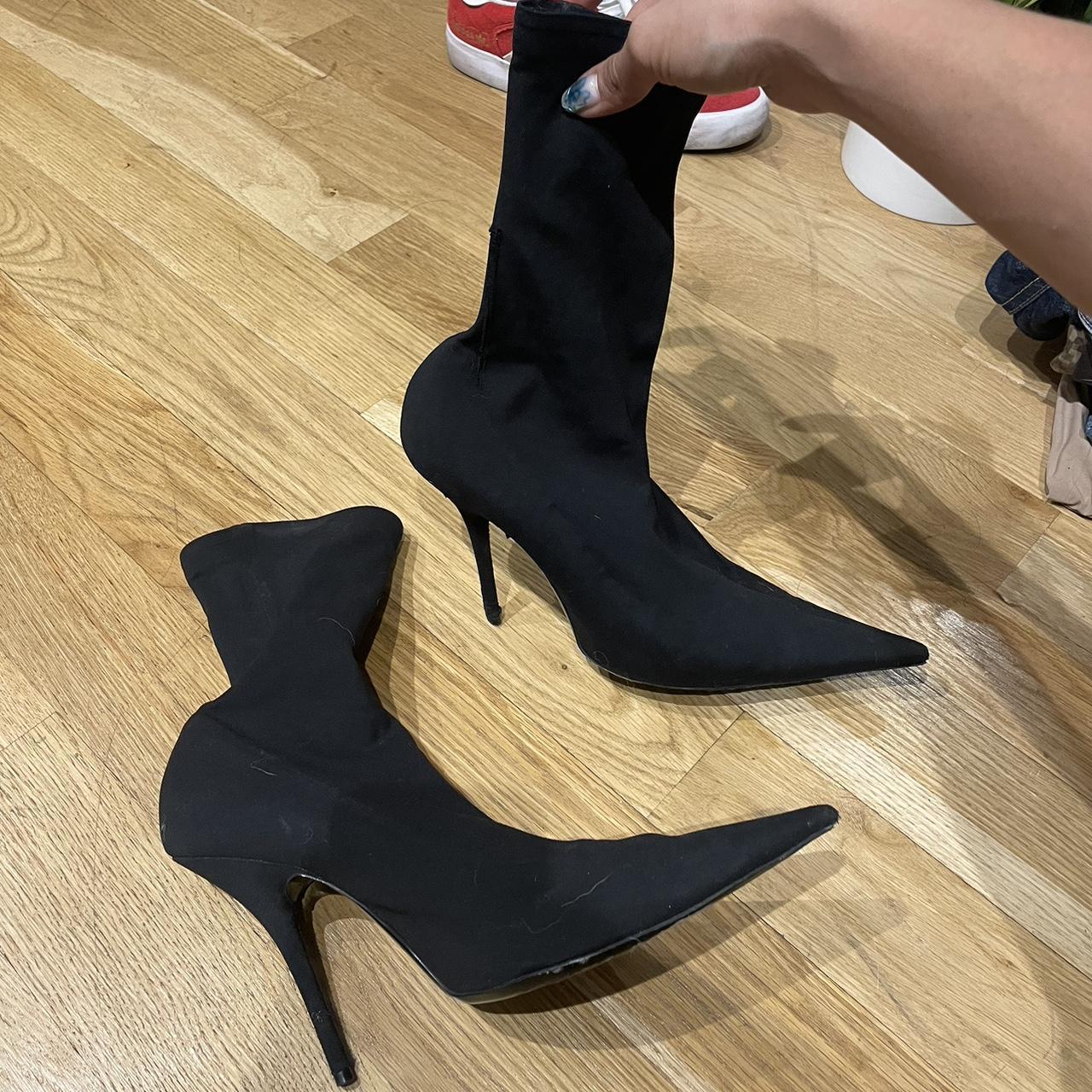 Balenciaga Women's Black Boots | Depop