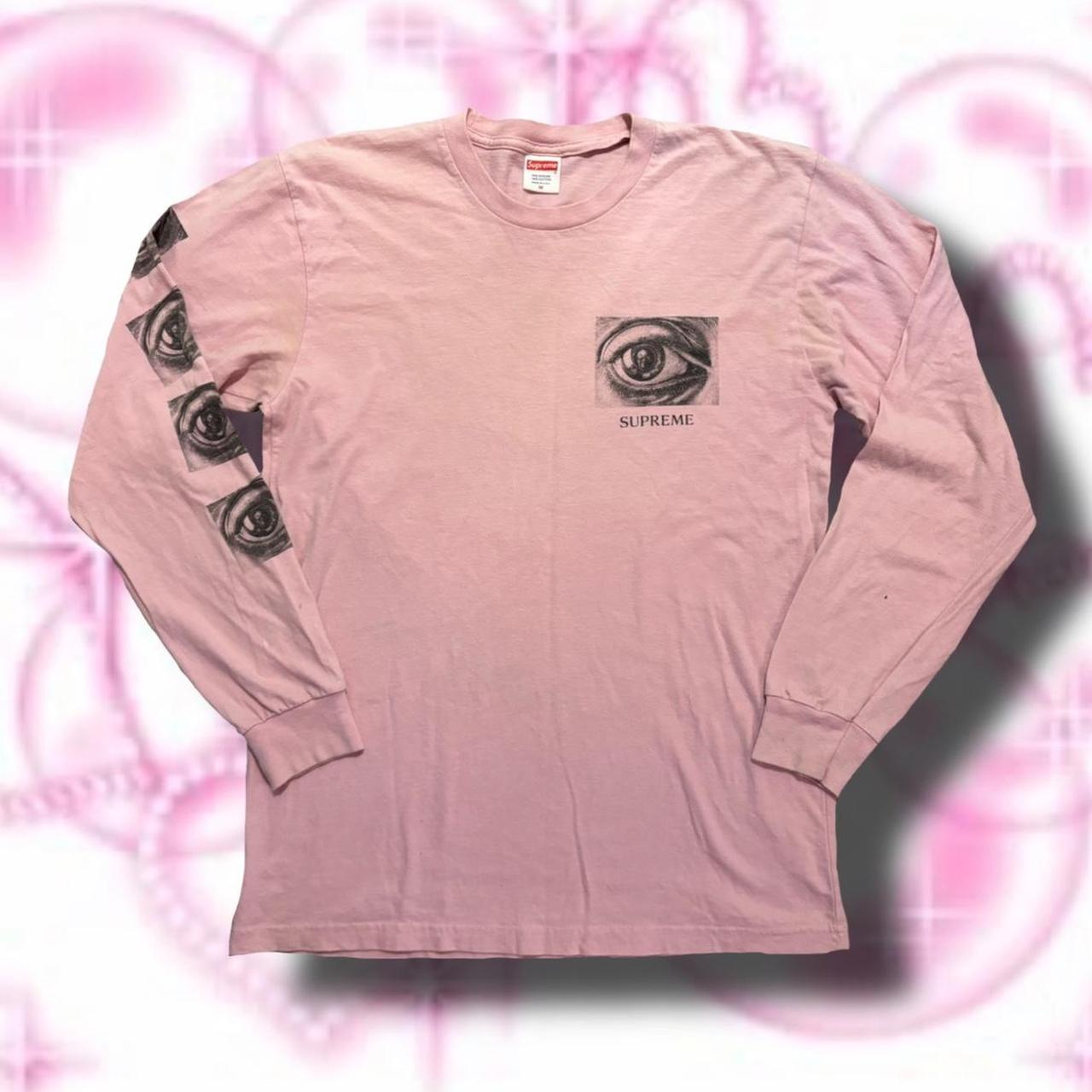 Supreme MC Escher Eye Long Sleeve outlets T-Shirt Pink