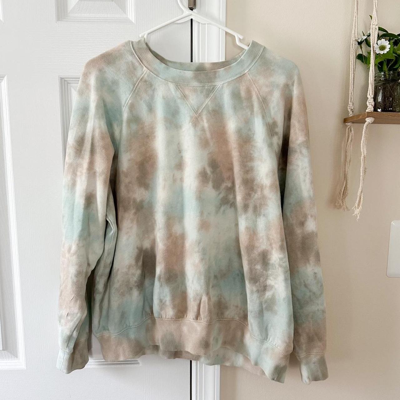 Blue and brown tie dye sweatshirt! Size... - Depop