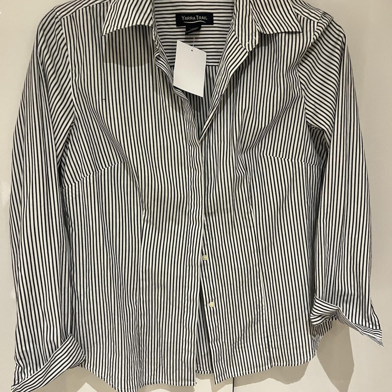 Striped Shirt. Size 10. Yarra Trail. Never worn - Depop