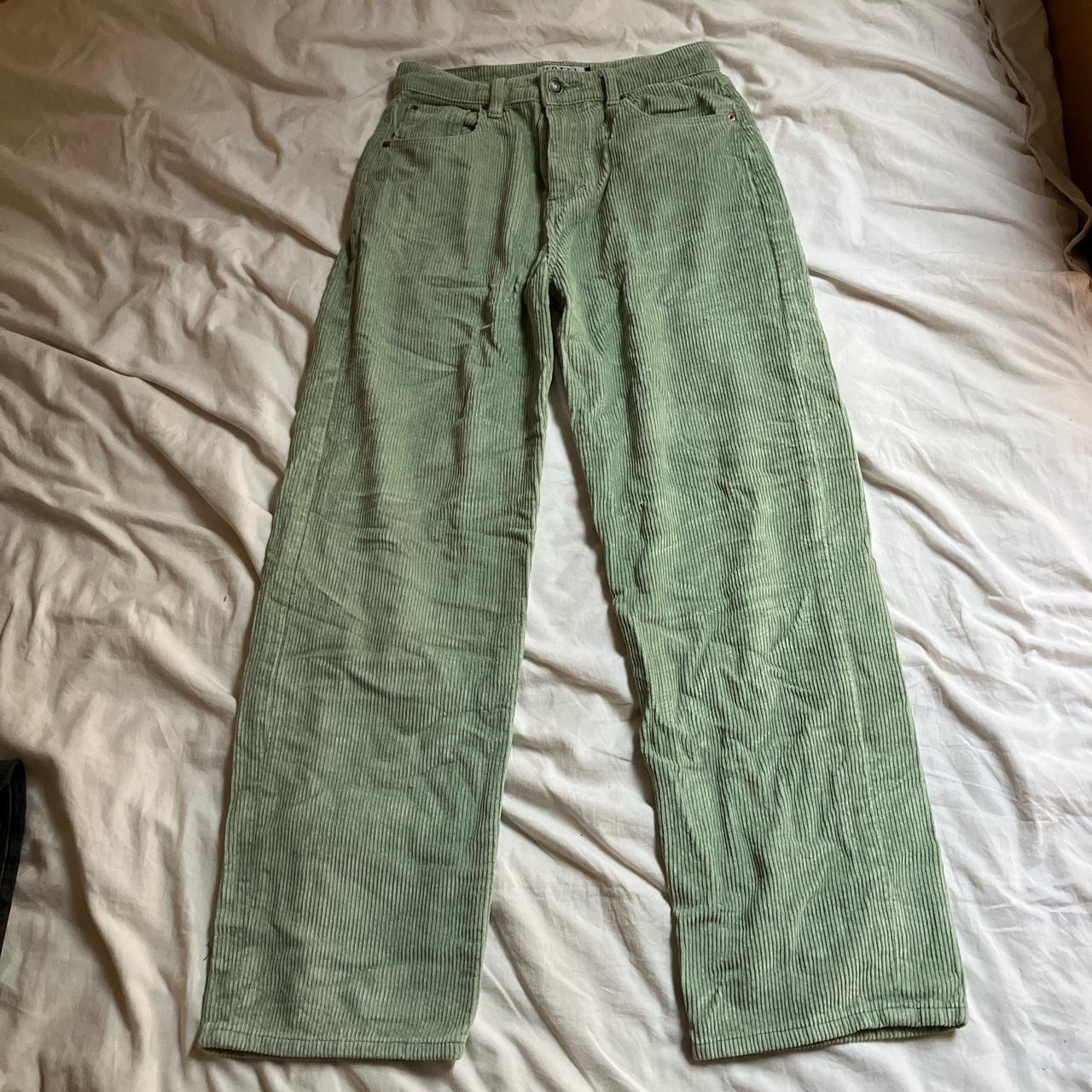 light mint green motel corduroy jeans such a nice... Depop