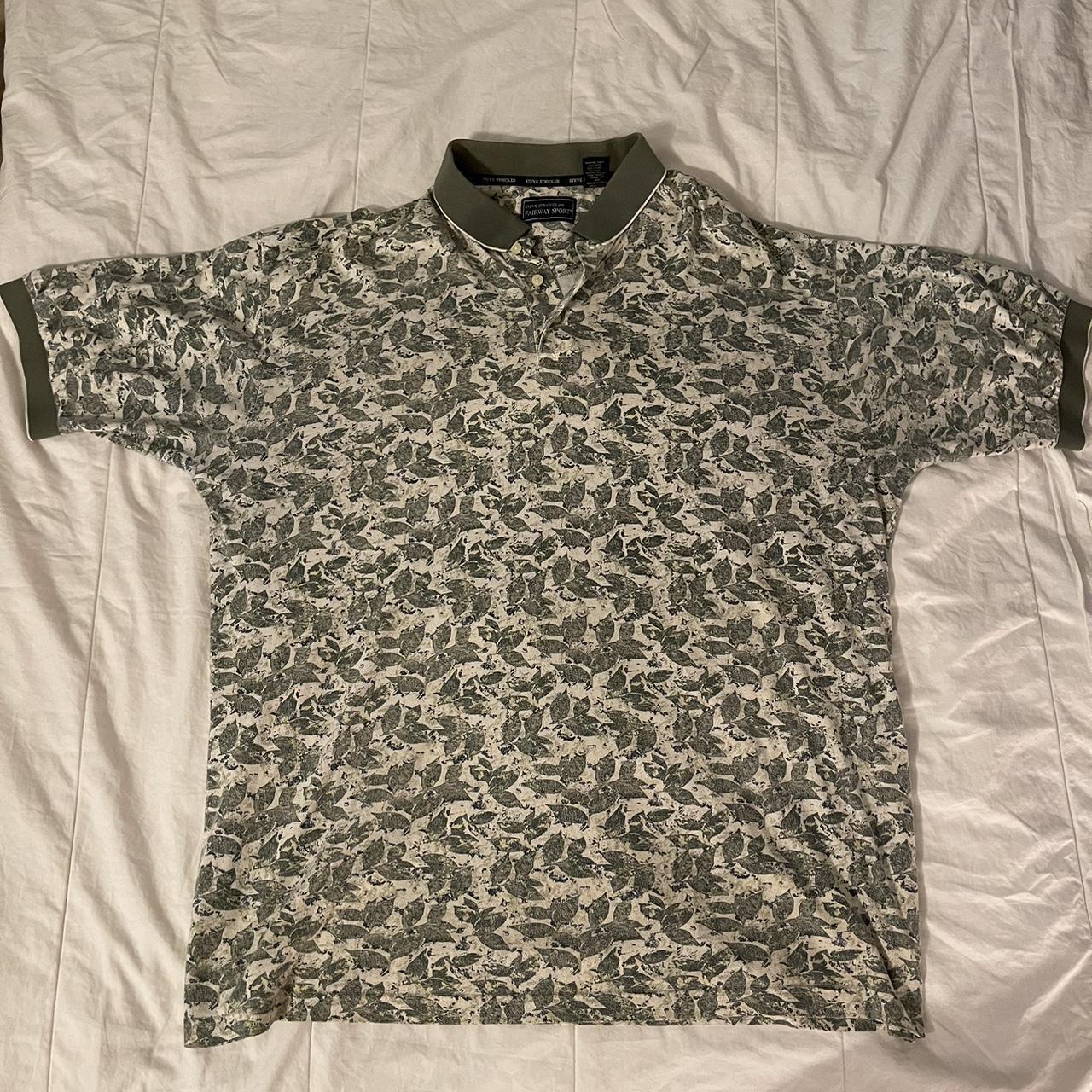 Men's Green and White Polo-shirts | Depop