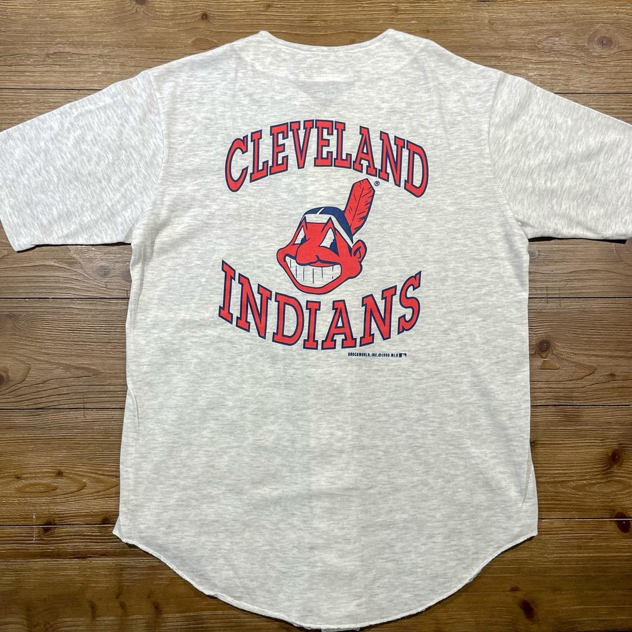 Vintage MLB Cleveland Indians Polo Tagged L true to - Depop