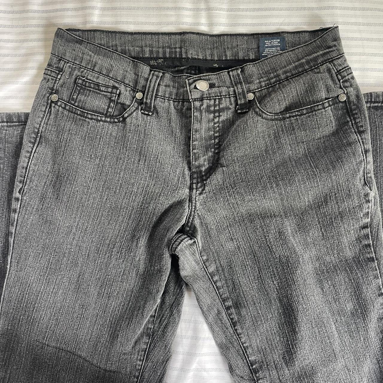 Black gray jeans Embroidered detailing on the back... - Depop