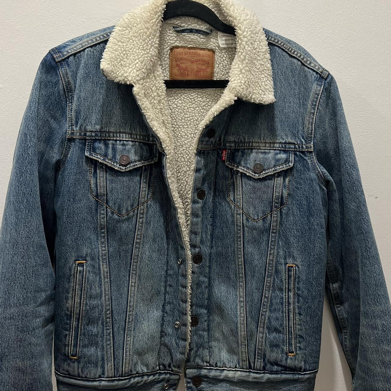 Levi’s wool lined denim jacket. Mens size S - Depop