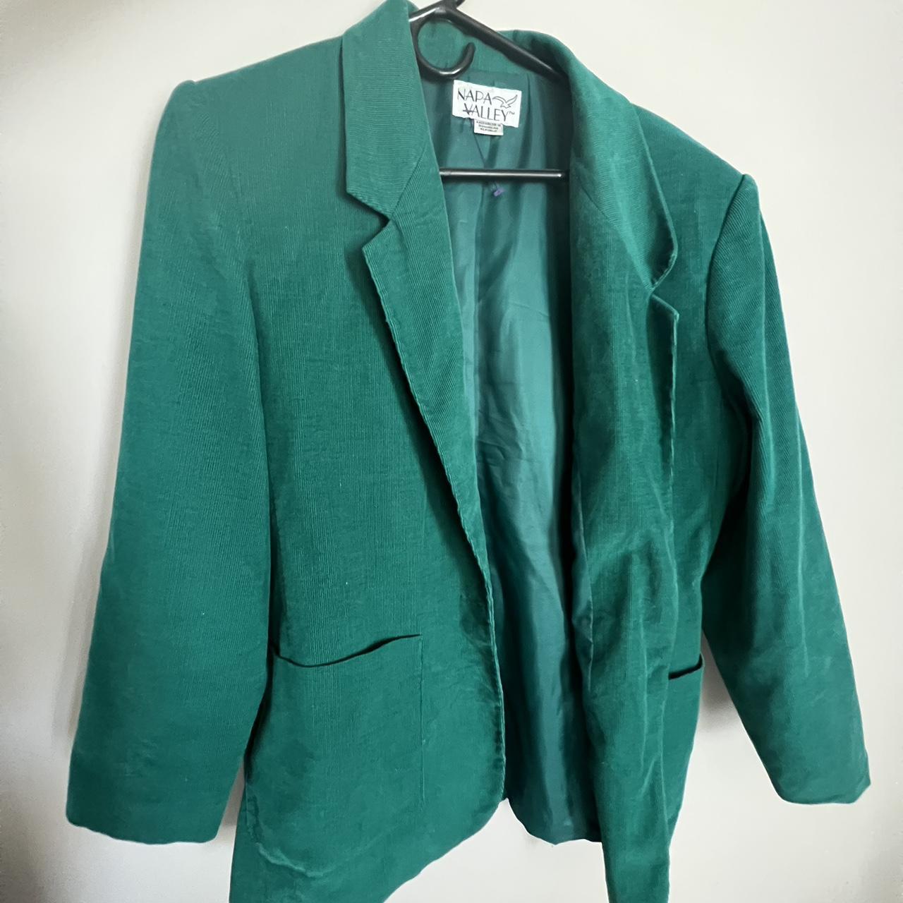 Vintage green blazer- Napa Valley - Depop