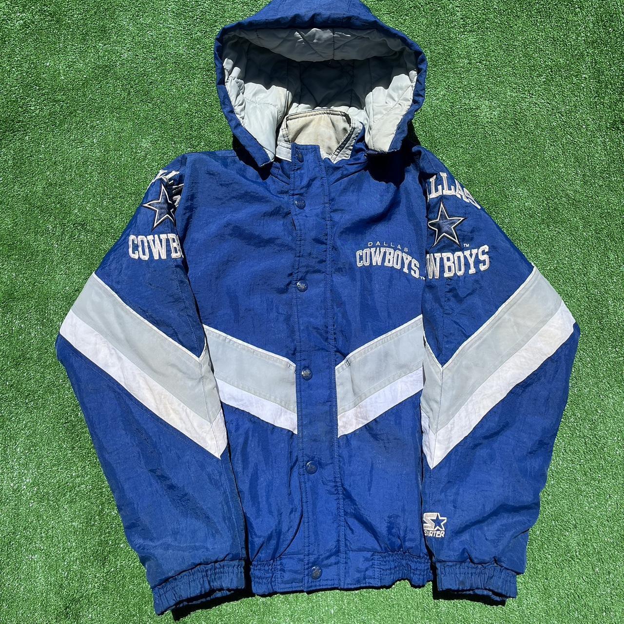 Vintage Dallas Cowboys puffer jacket. Full zip and - Depop