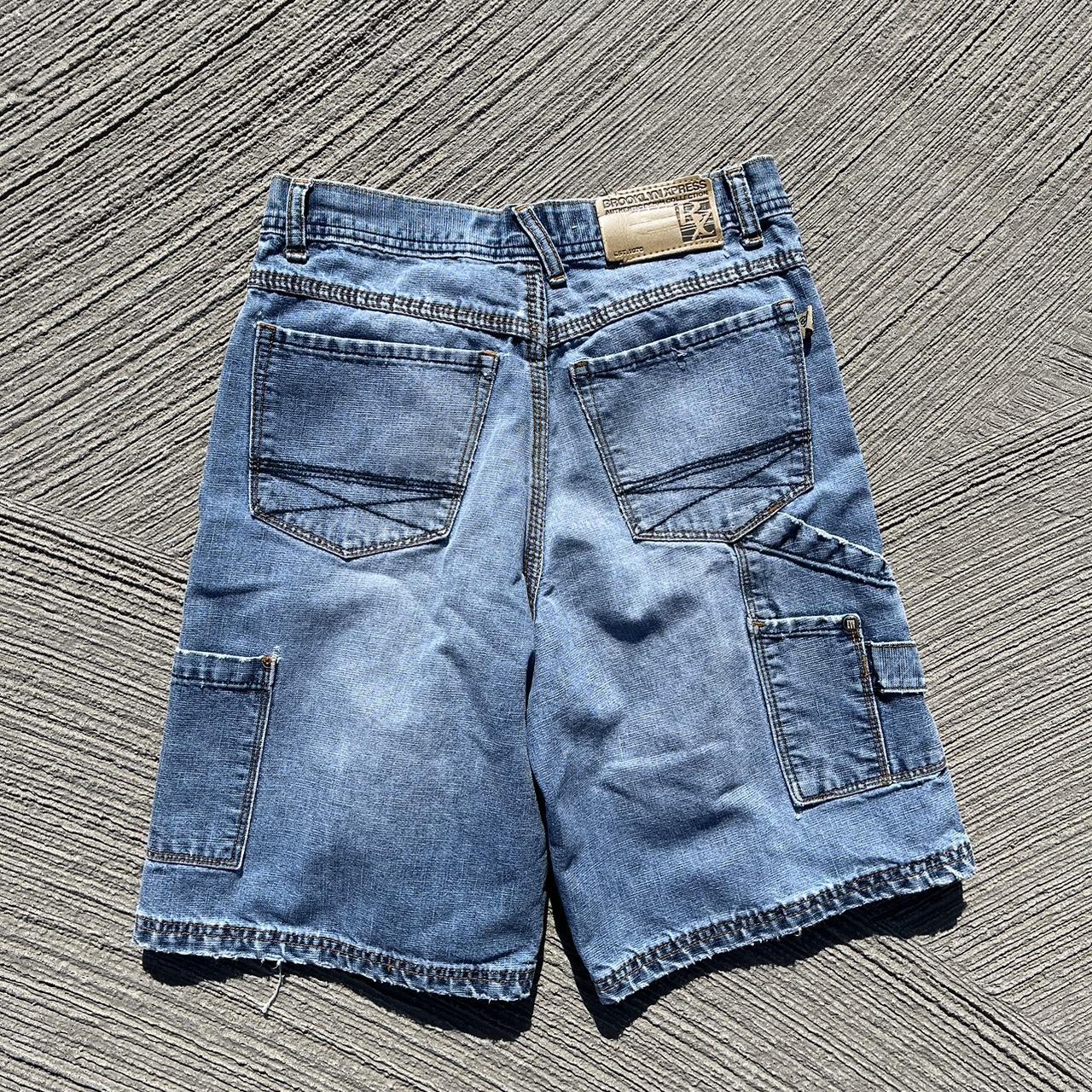 Y2K Brooklyn Xpress Jorts 📏 Size- Tagged 12 (24... - Depop