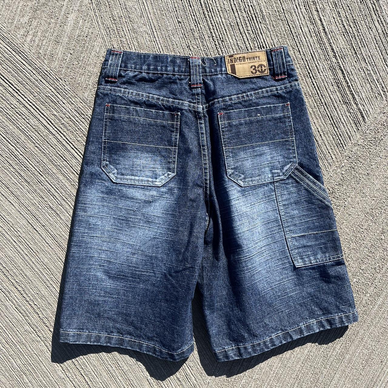 Y2K Baggy Indigo Thirty Denim Jorts 📏 Size- Kids 16... - Depop