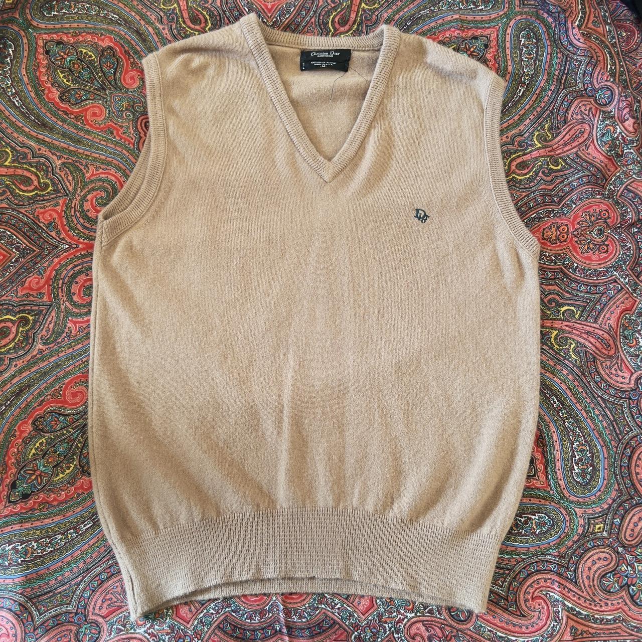 Men’s Dior vest Christian Dior 100% Orlon Acrylic in... - Depop