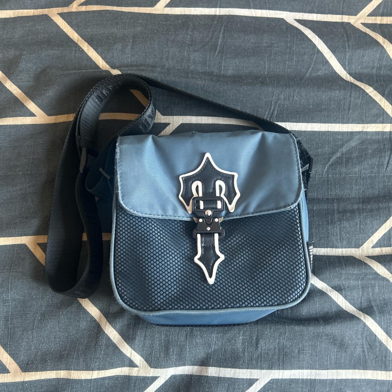 Trapstar Men's Black and Blue Bag Depop