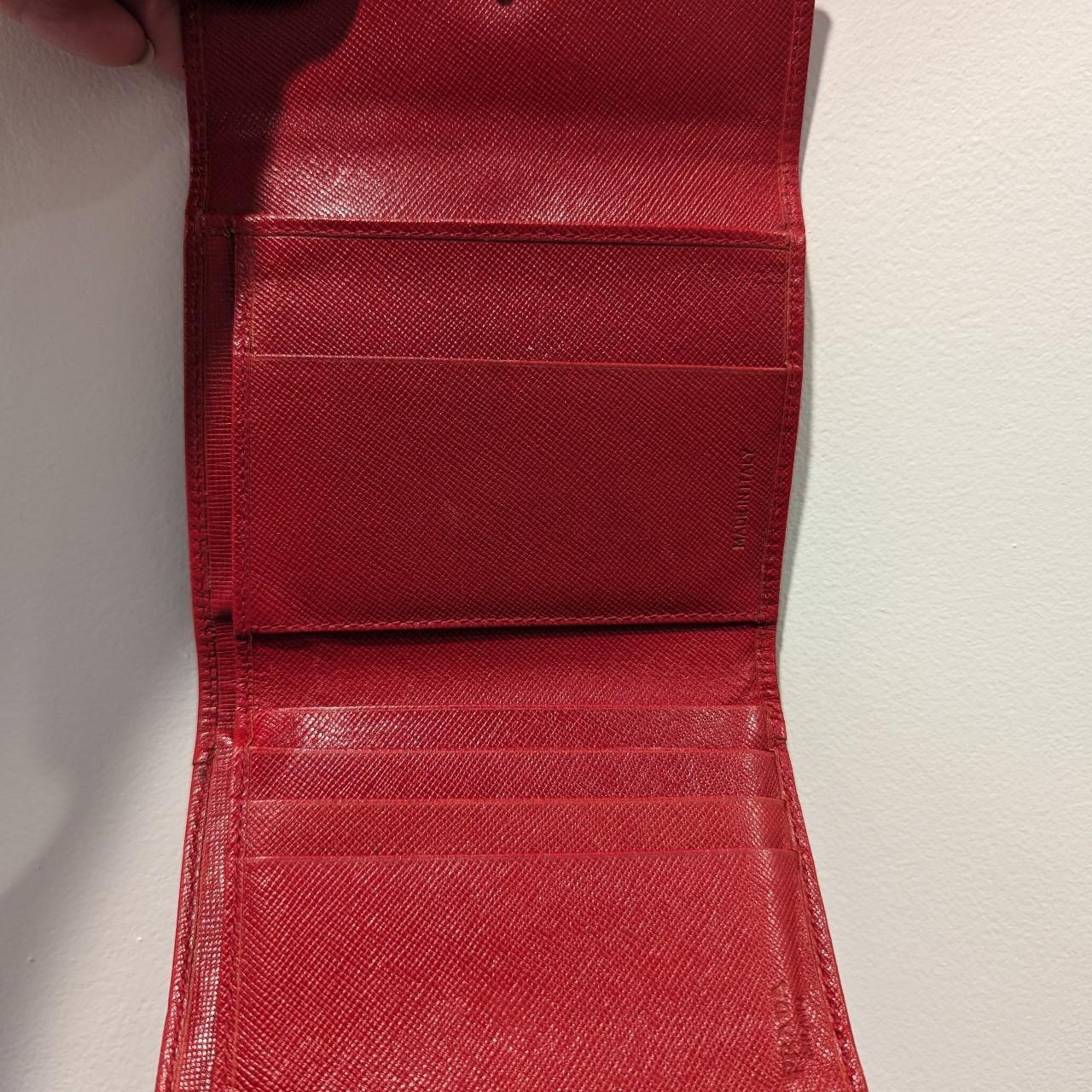 Authentic Prada red wallet. Repop here and decently... - Depop