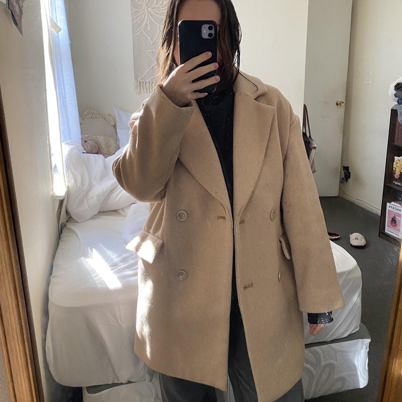 Abercrombie wool blend tranch coat #abercrombie... - Depop