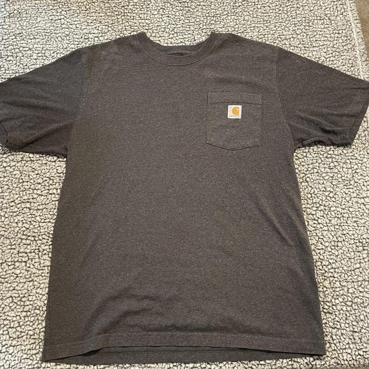 Carhartt tee shirt Gray, relaxed fit. Practically... - Depop