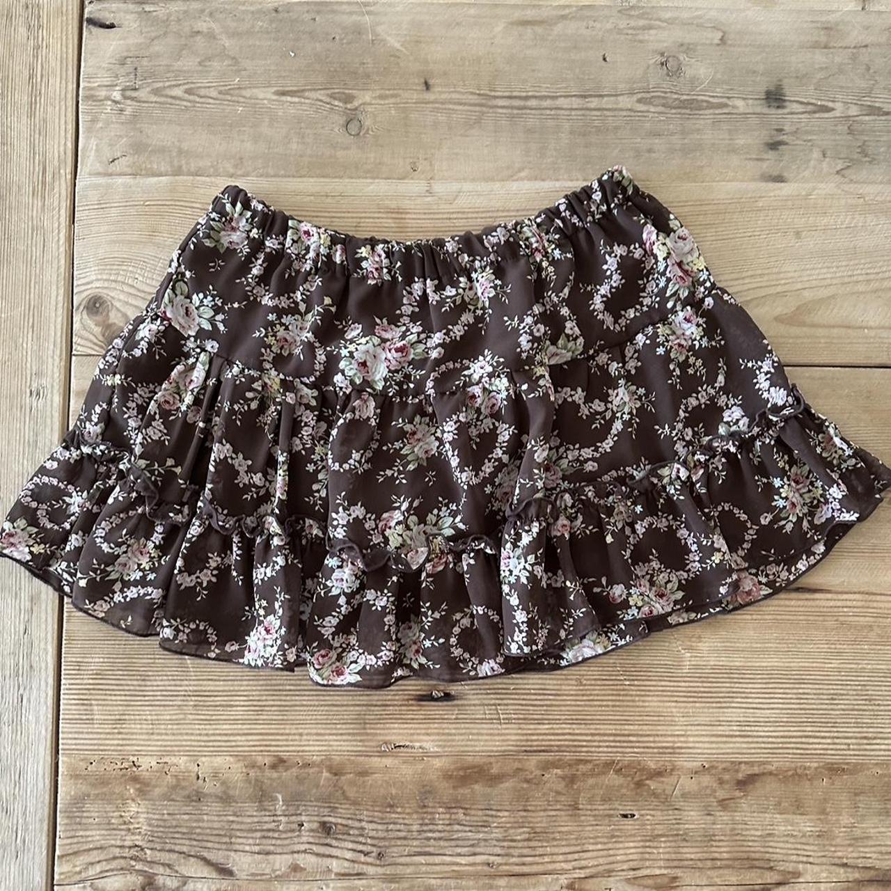 Women's Brown and Pink Skirt | Depop