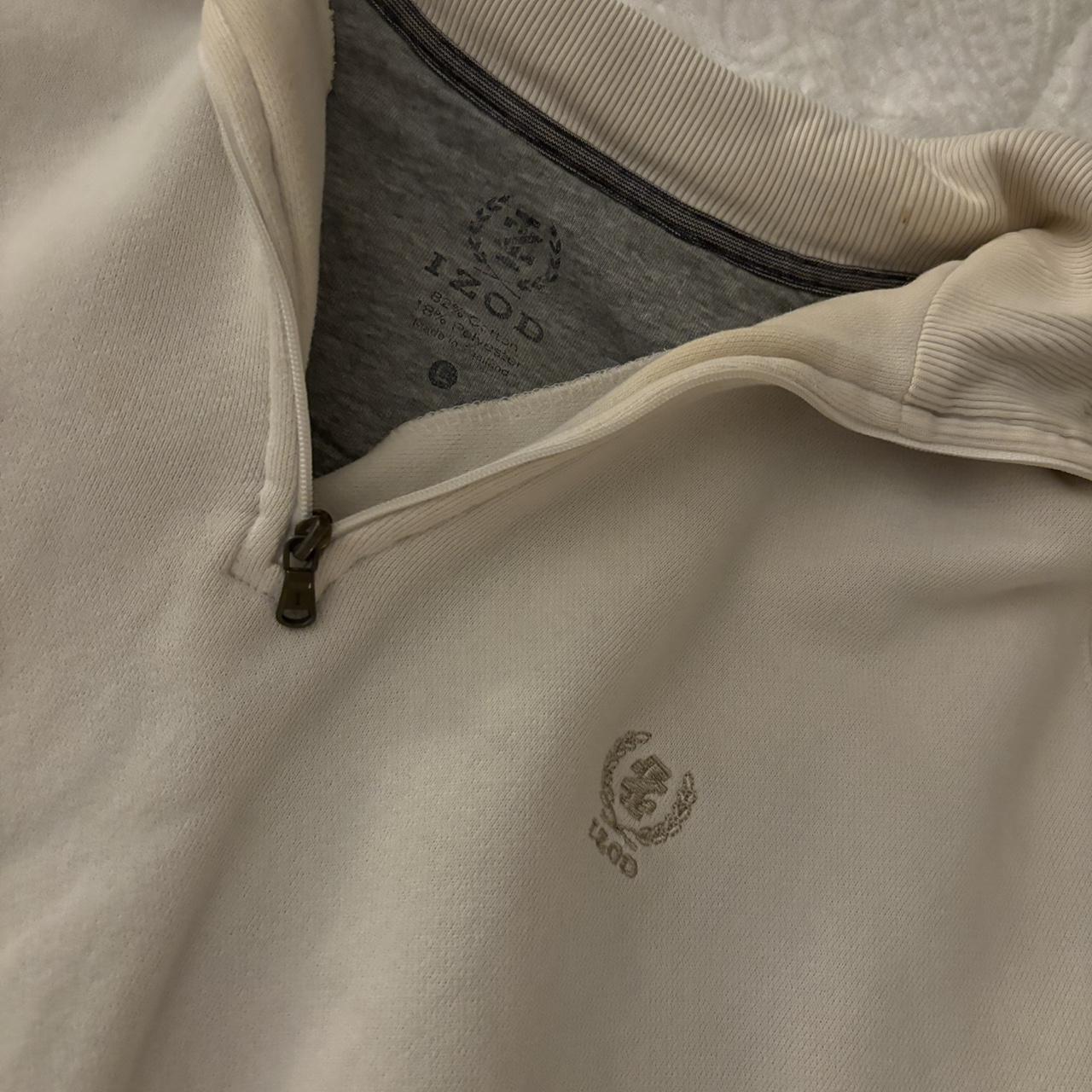 IZOD quarter zip sweatshirt -some stains - Depop