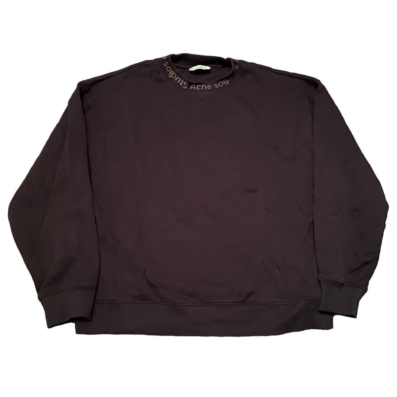 Acne Studios Flogho Black Spellout Logo Crewneck... - Depop