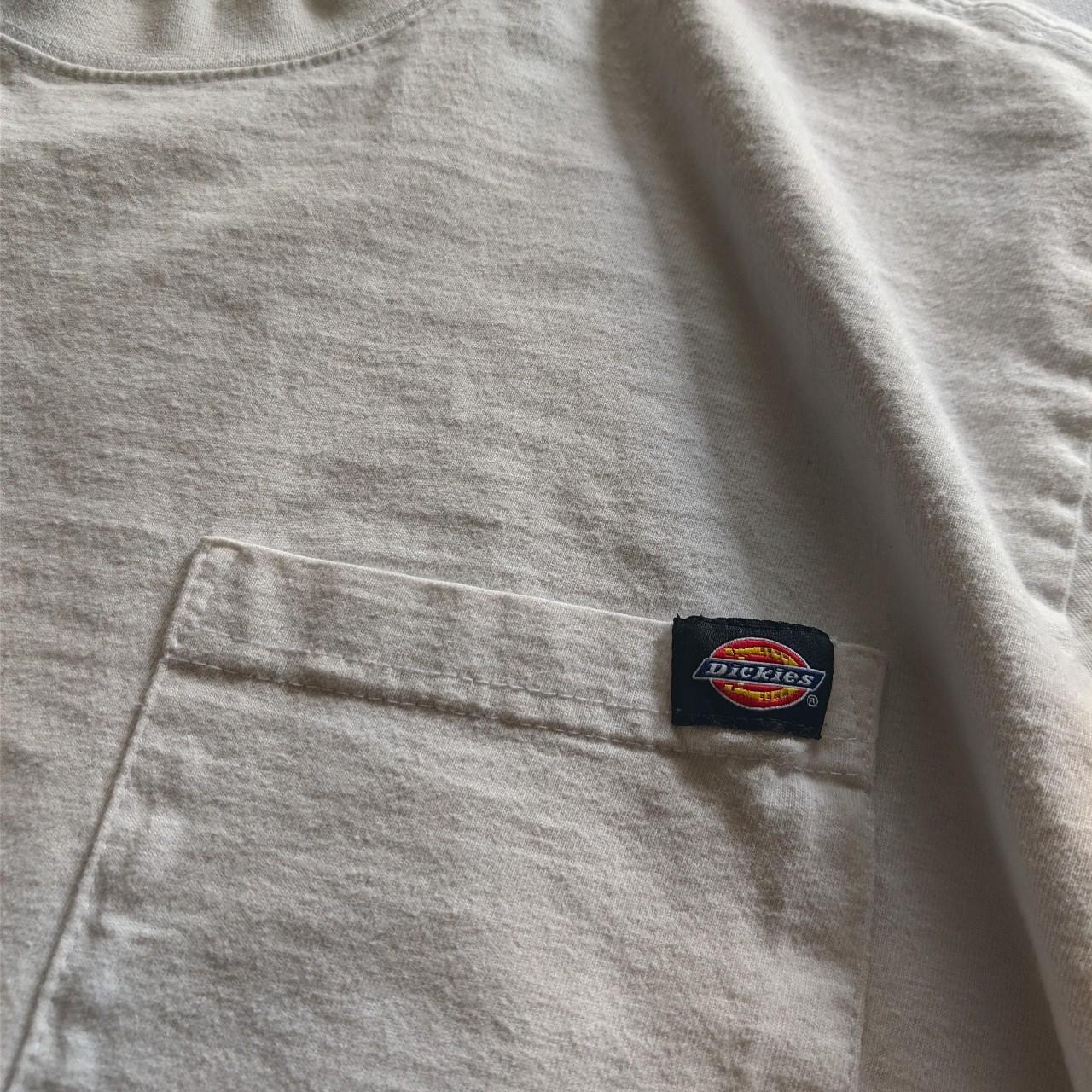 Dickies Men's White and Grey T-shirt | Depop