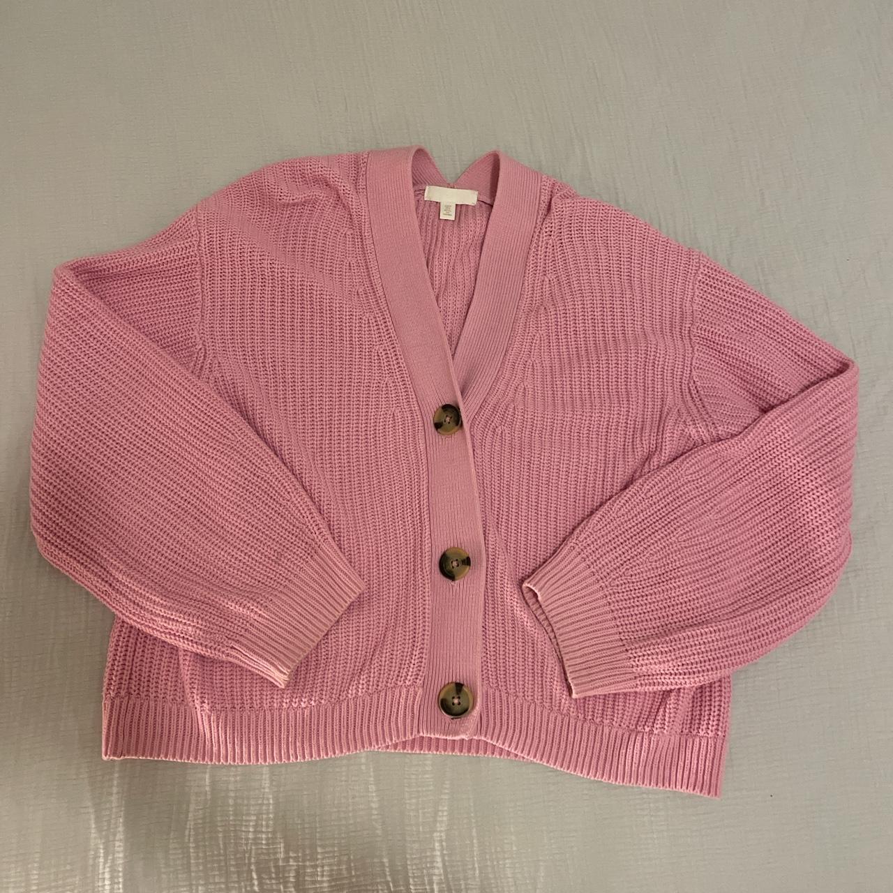 bubblegum pink cardigan