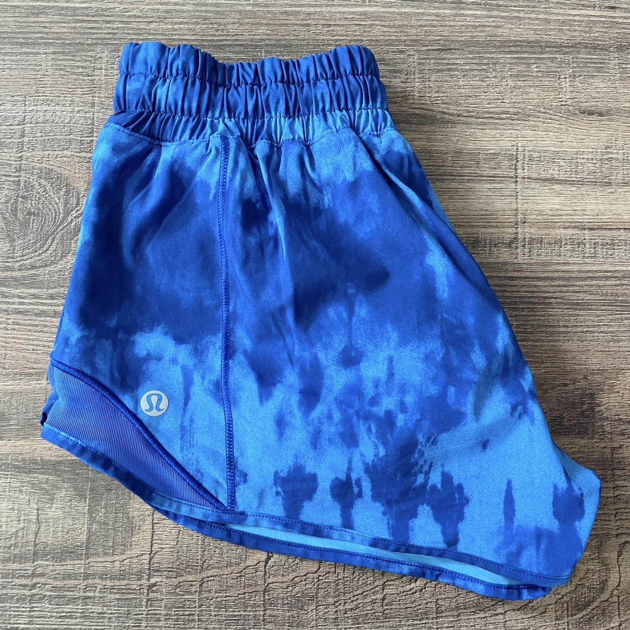 Lululemon Women's Blue and Navy Shorts | Depop