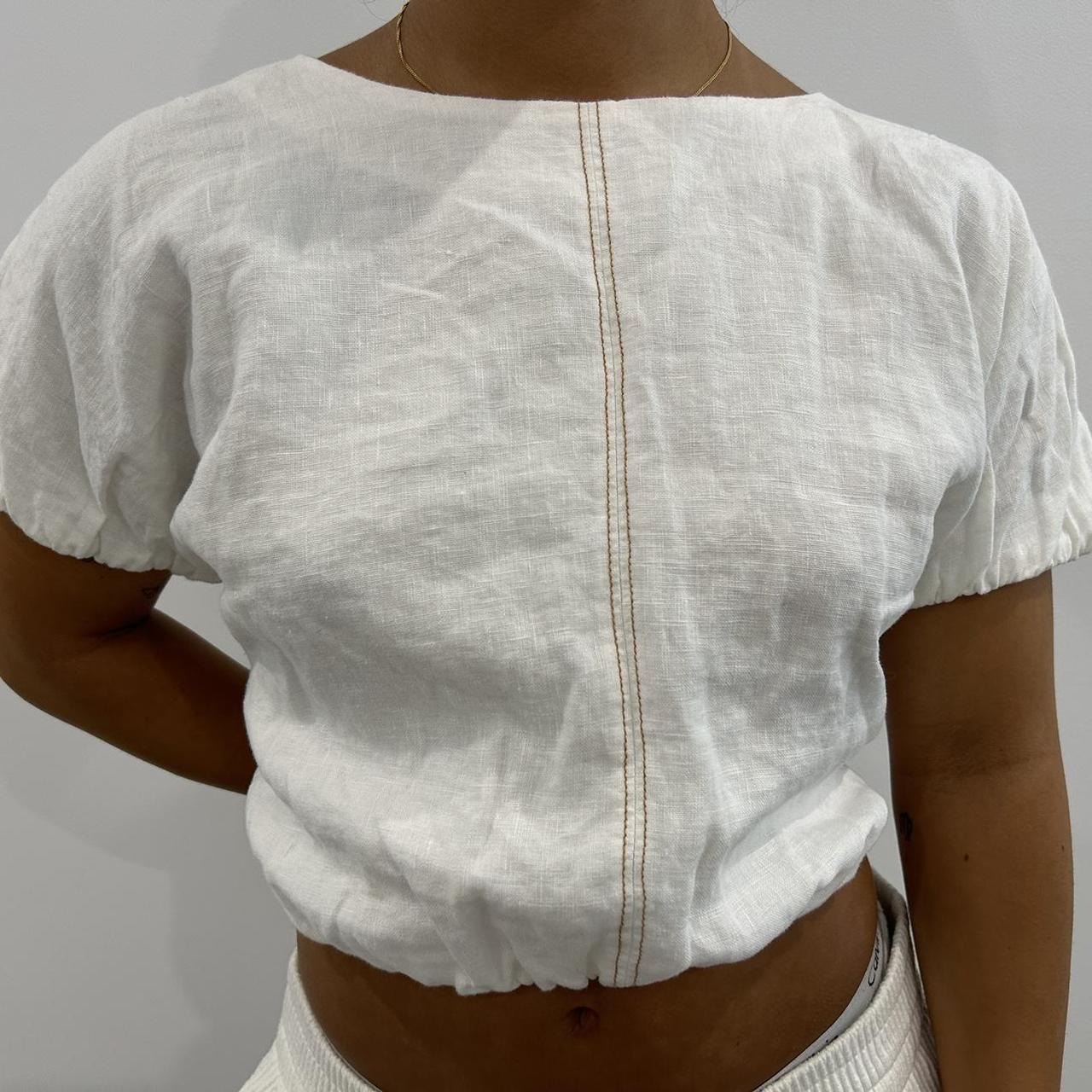 JAG size small Linen top Worn once Depop