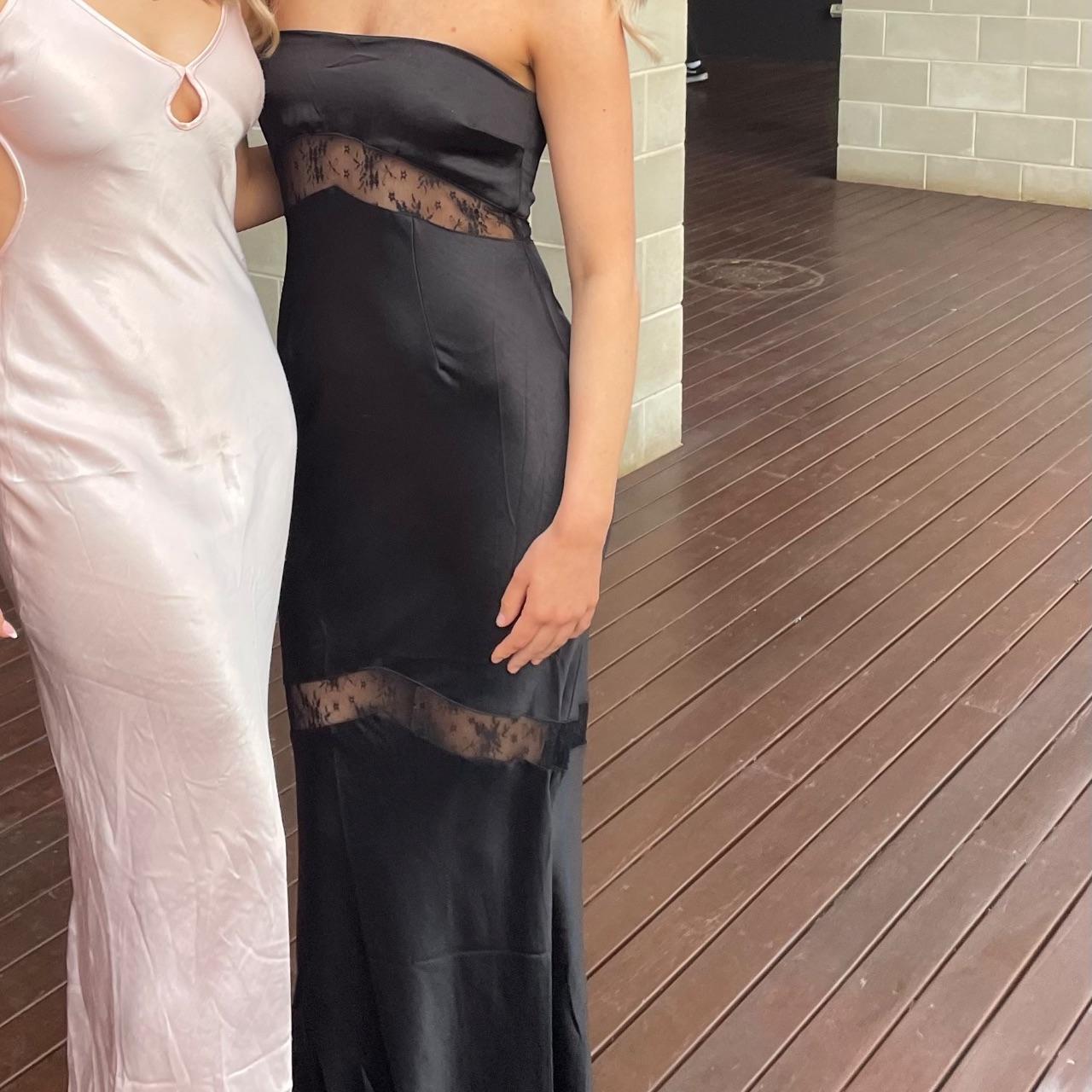 MELROSE STRAPLESS DRESS BLACK worn once brand Depop