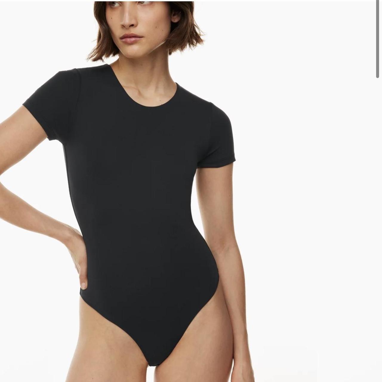 Aritzia Women's Black Bodysuit Depop