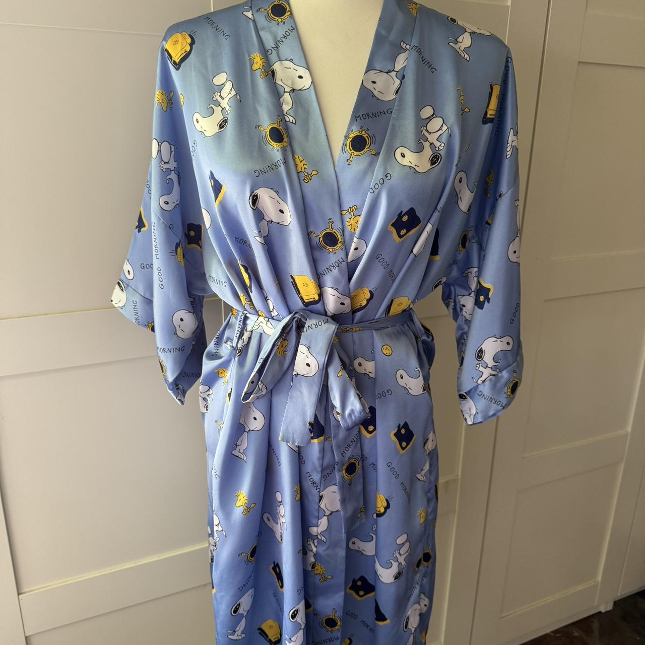 Satin snoopy/peanuts robe dressing gown. Good... Depop