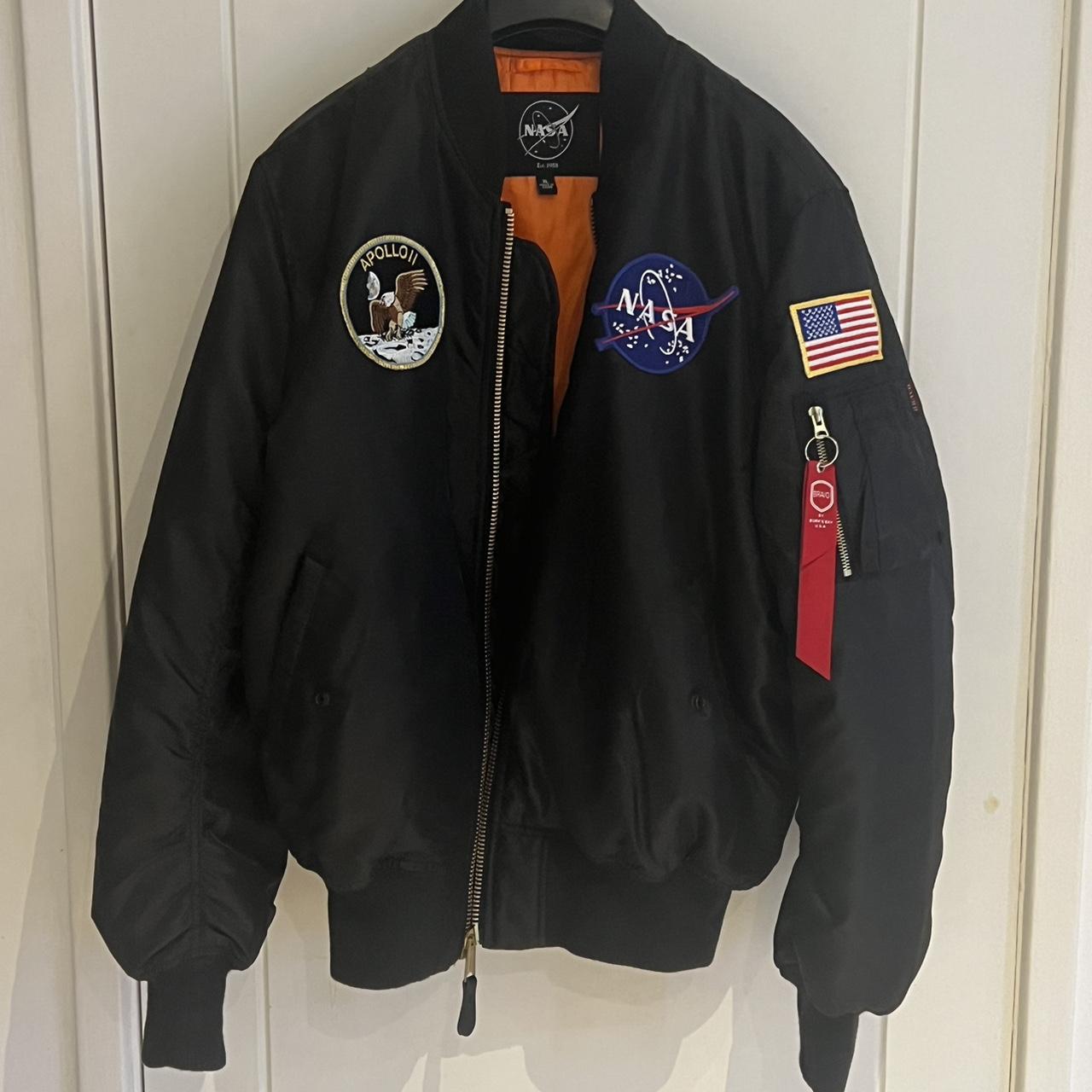 Orange nasa bomber jacket sale