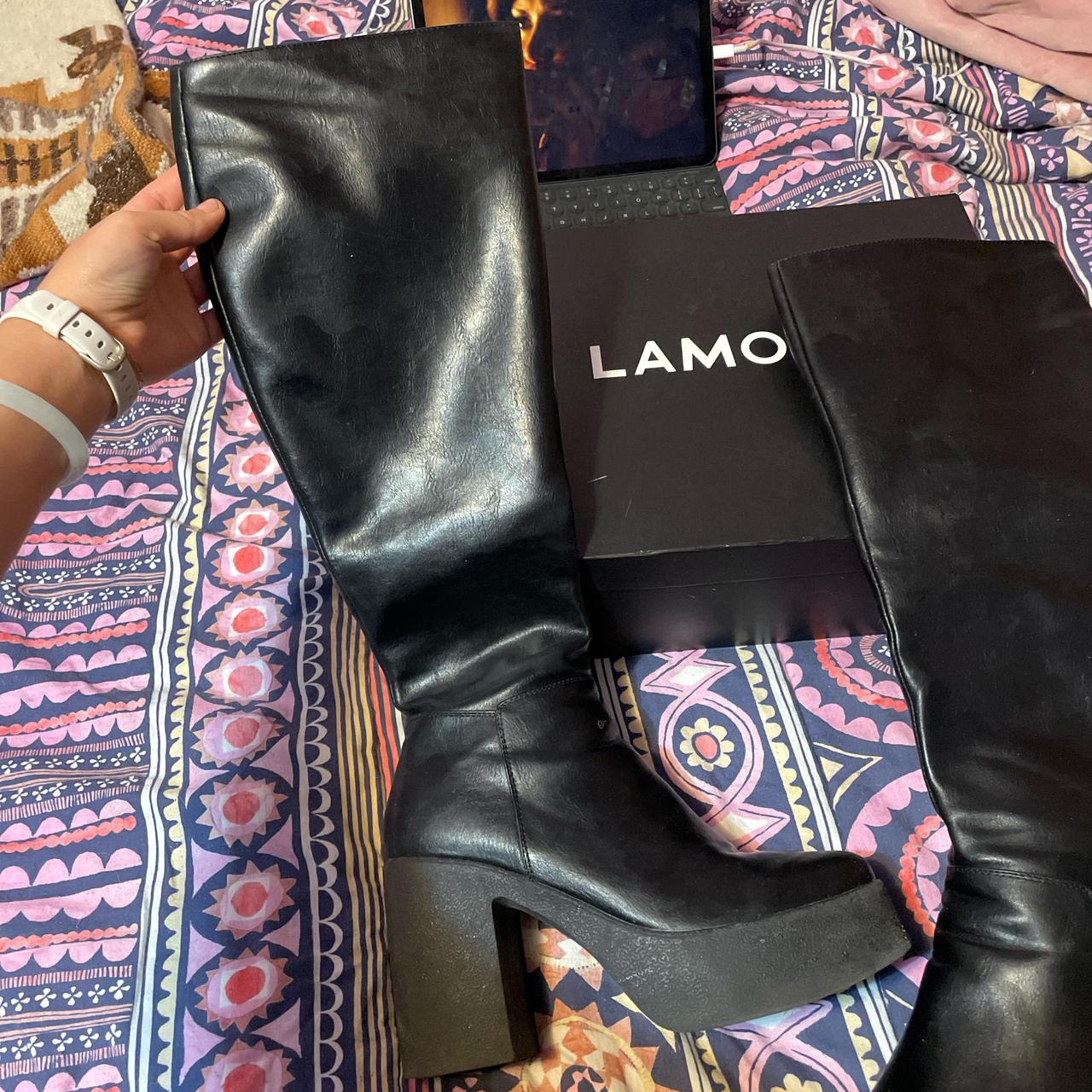 Knee Lamo Boots With Zipper Chunky Platform Lamoda Slick Nicks