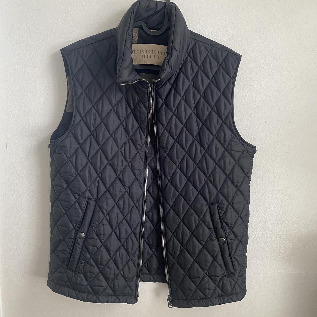 Burberry Men's Black Gilet | Depop