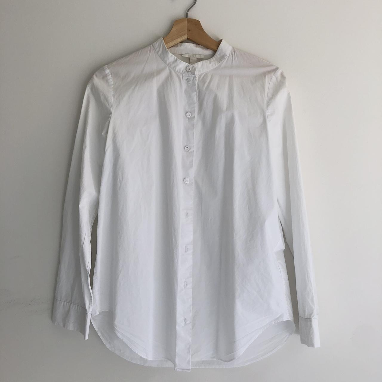 COS white cotton shirt - size 36/ S. Fits between a... - Depop