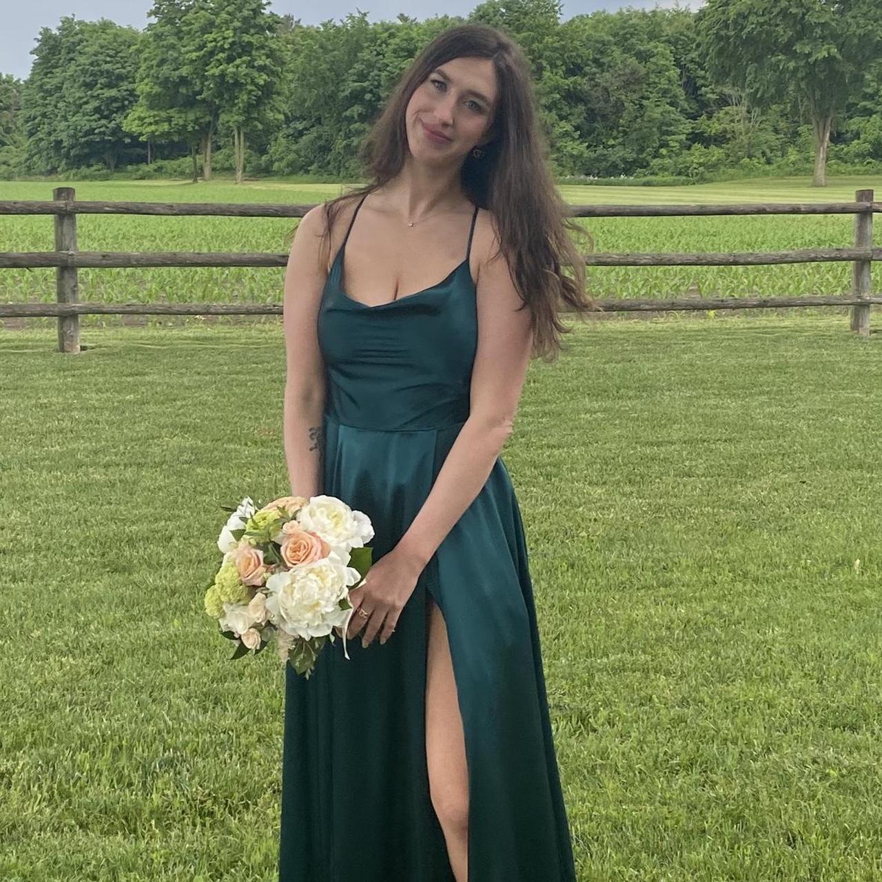 David's bridal clearance meadow green dress