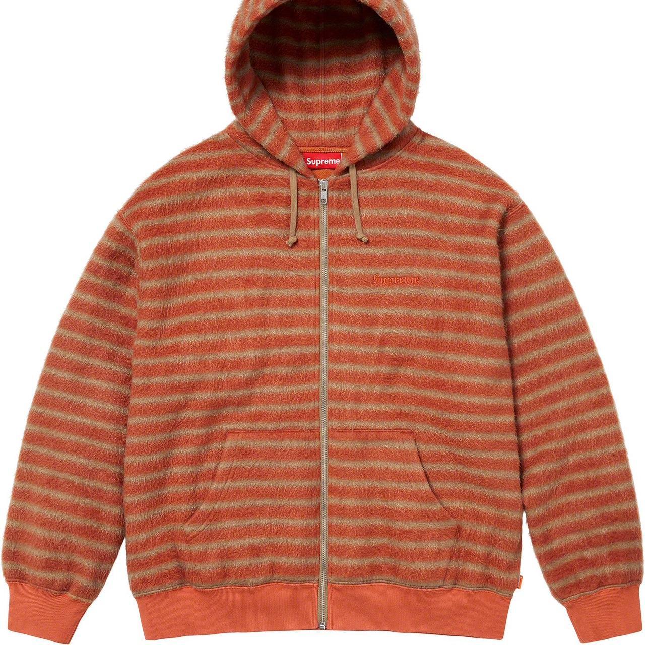 Supreme Brushed Zip Up Hoodie Sweatshirt... Depop