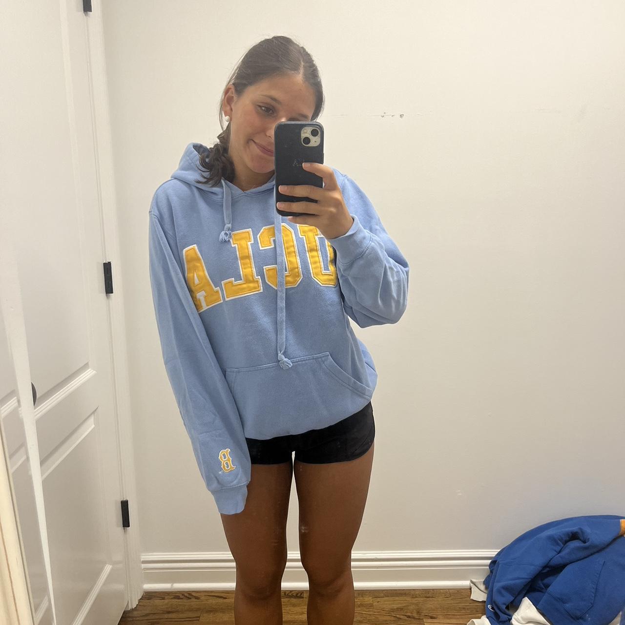 UCLA stitched champion hoodie -Women’s size... - Depop