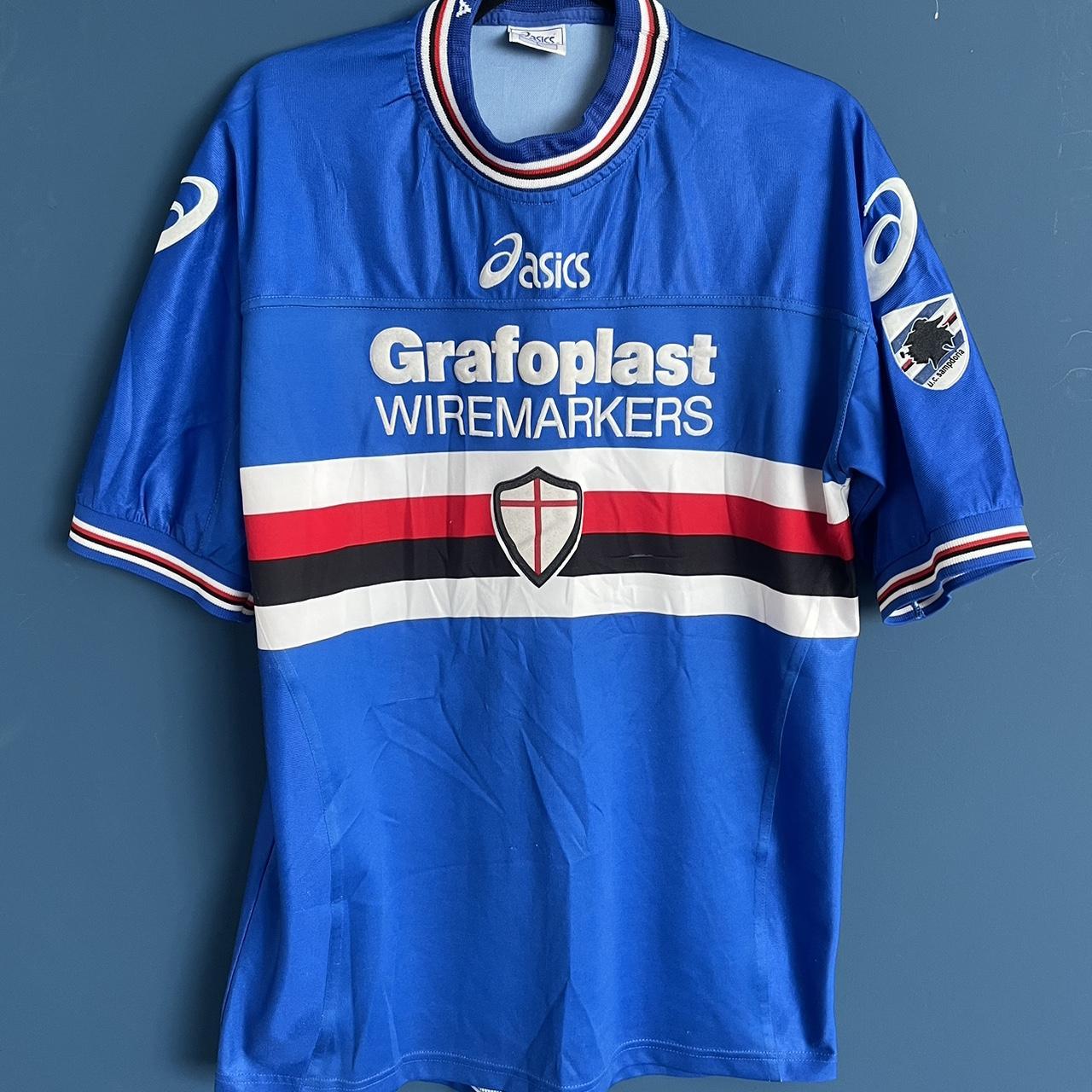 Sampdoria 2001-02 Home Shirt Asics made shirt for... - Depop