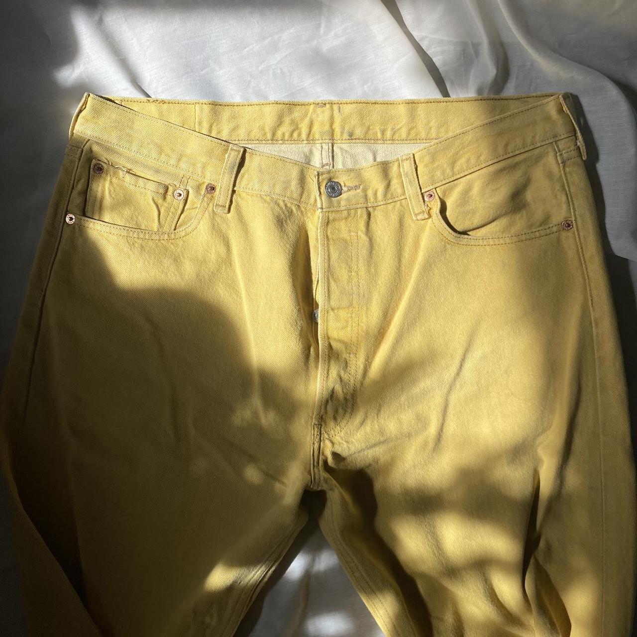 yellow vintage 501s w38 would probably... - Depop