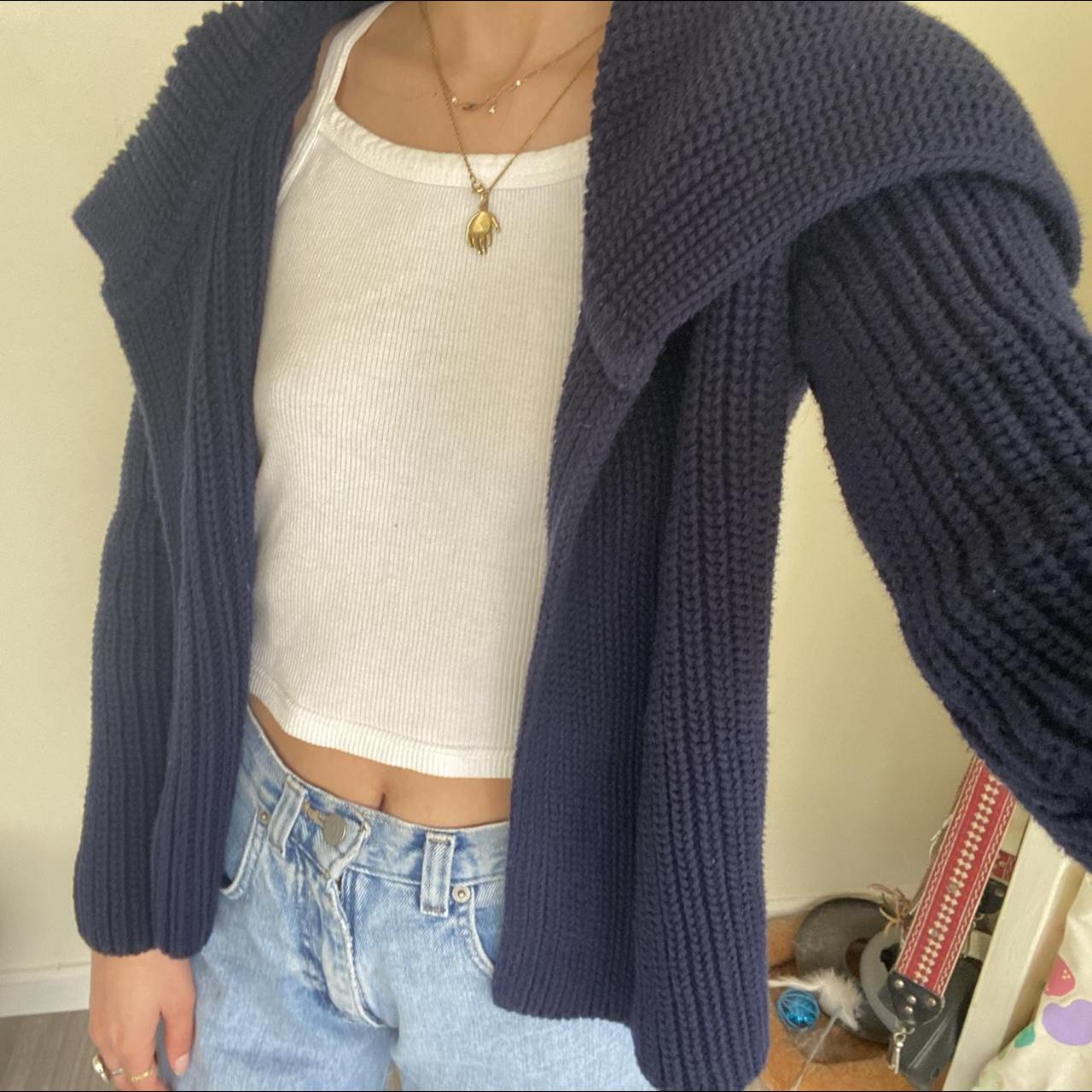 Talbots Women's Navy Cardigan | Depop