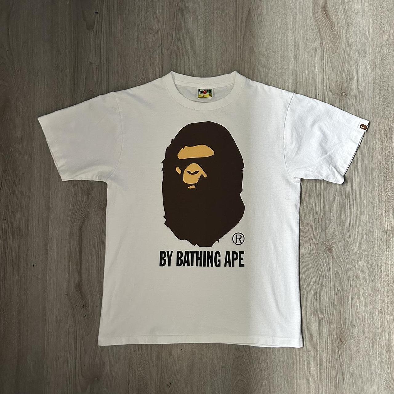 Bathing ape classic T shirt white Size small worn... Depop