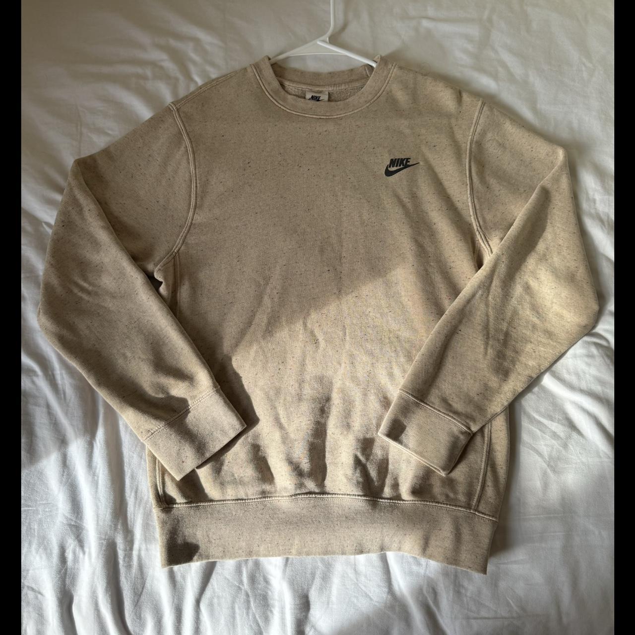 tan nike sweatshirt womens