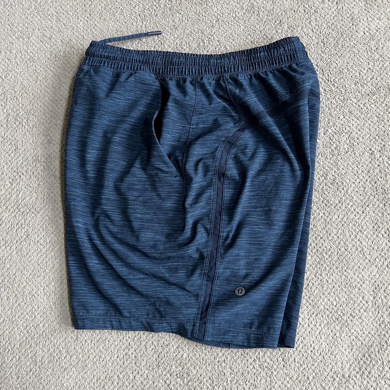 Lululemon Men's Navy and Blue Shorts | Depop