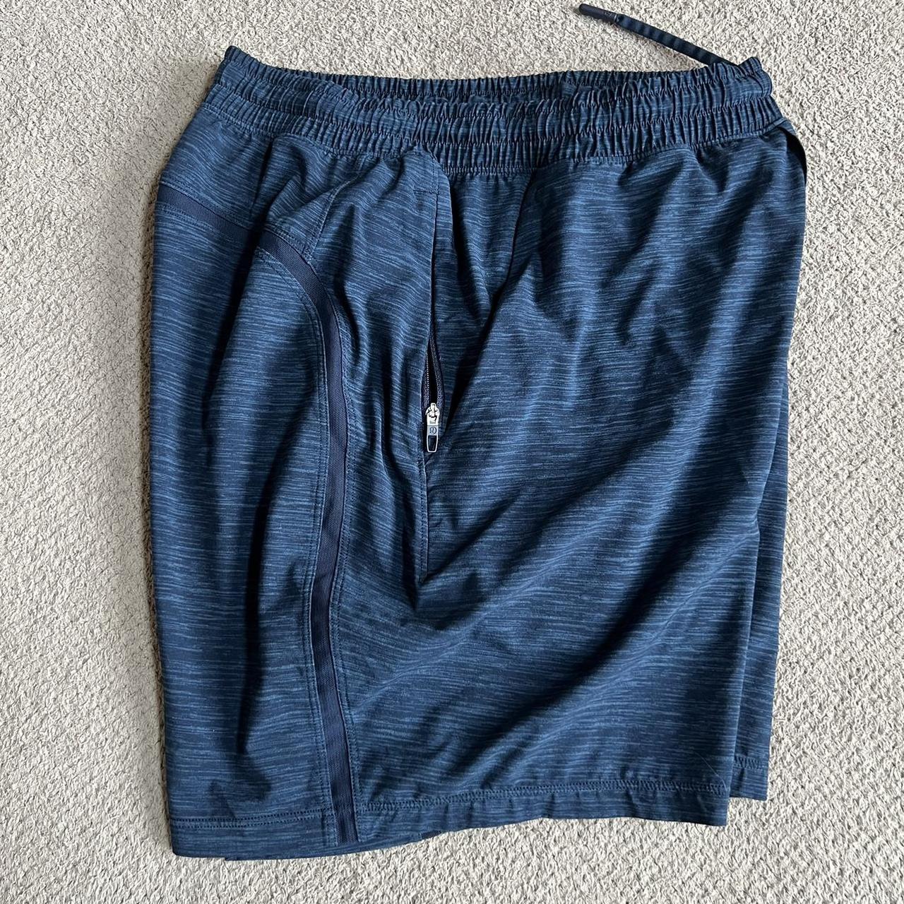 Lululemon Men's Navy and Blue Shorts | Depop