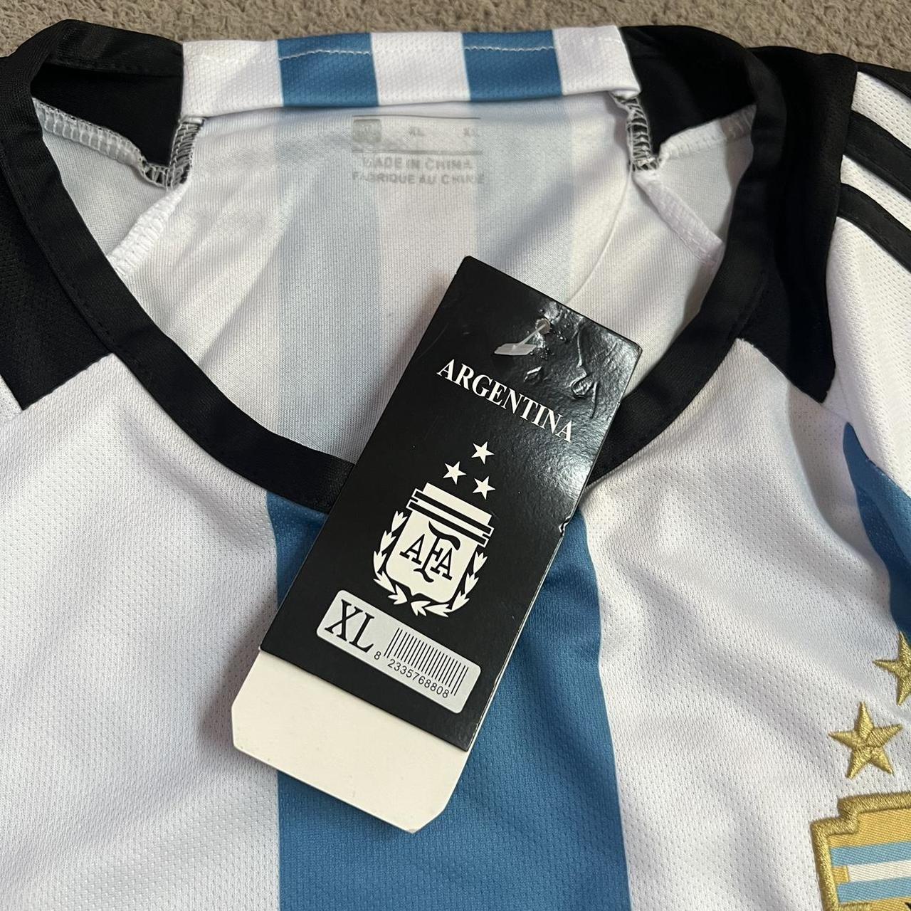 Adidas World Cup 2022 Messi Argentina 3 stars Jersey - Depop