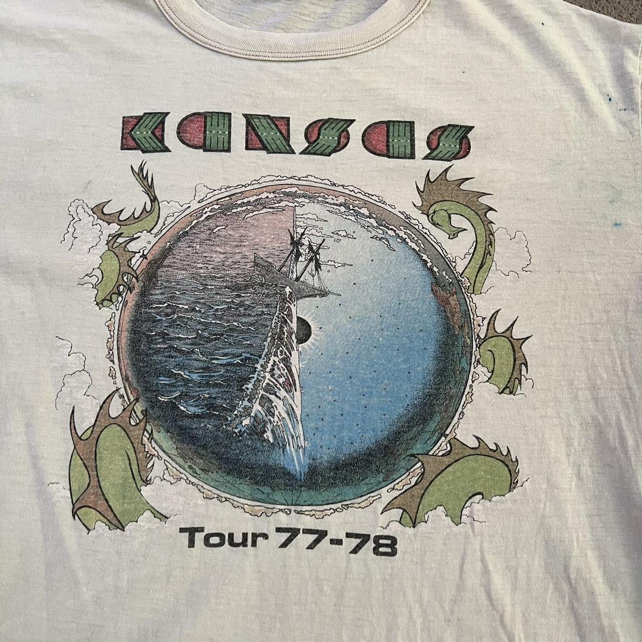 Vintage 1970s Kansas tour tee shirt , Tagged XL fits...